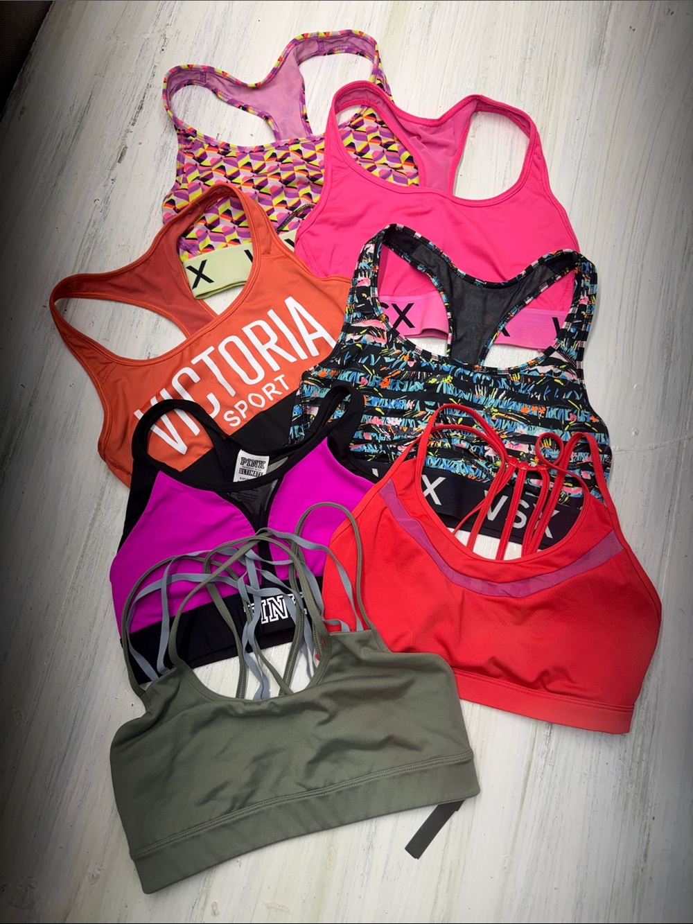 🔥 Victoria's Secret & PINK Sports Bra Bundle - Set of 7 Sz S🔥